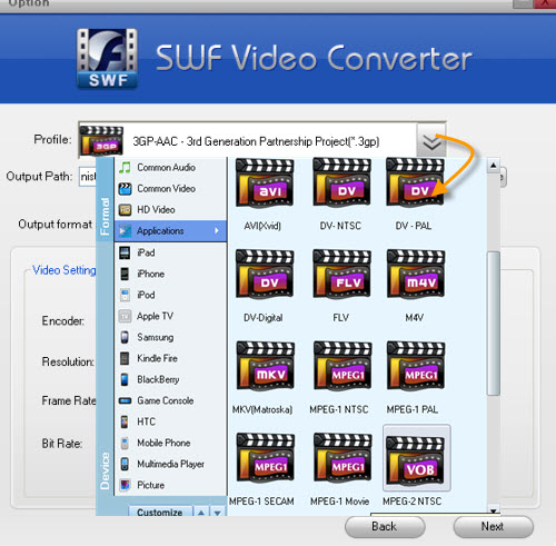 Macromedia Flash 8 SWF Video Converter Convert SWF from Macromedia Flash 8