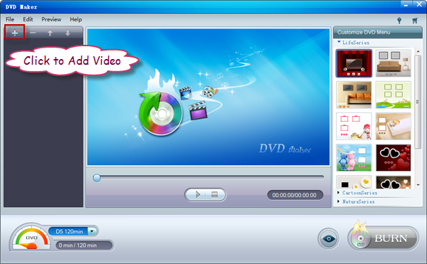 add video to DVD Creator
