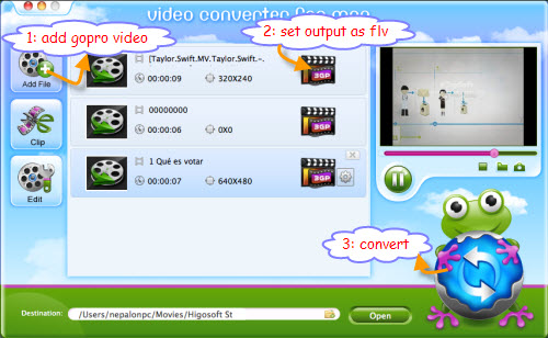 Gopro Video to FLV Converter for Mac