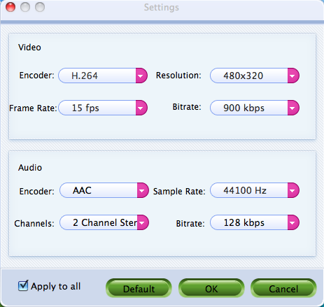 adjust output video setting